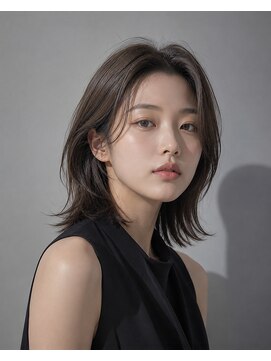 ヘアーメイク スリー(Hair Make 3) ミディアム成人式髮型シルバーアッシュ髪型ショート40代髪型