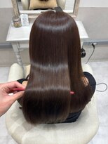 バレル 天王寺阿倍野店(Barrel) 艶ダークブラウン×TOKIO縮毛矯正