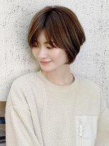 シェア 梅田 バイ ケーツー(SHARE 梅田 by k-two) ナチュラルショート/ショートボブ/ブラウンベージュ/50代/60代