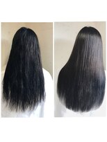 チェルシー 表参道&nbsp;髪質改善と酸熱トリートメントで縮毛矯正と同じ様に癖が伸びる