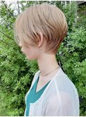 ハンサムショート×ブロンドベージュ