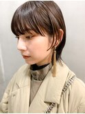 ウザバング、ウルフカット、アッシュブラウン、前髪