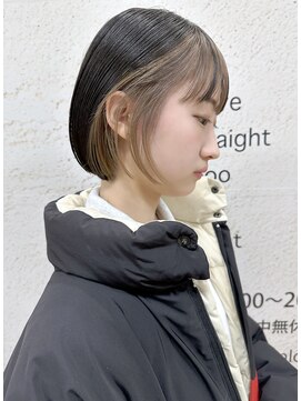 モリオ フロム ロンドン サッポロファクトリー店(morio FROM LONDON) 札幌ボブ　大人かわいい黒髪ボブ　インナーカラー