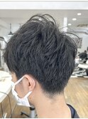MEN'S HAIR  センターパート ツイストスパイラル コンマヘア