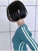【morio池袋】大人可愛い黒髪前下がりショートボブ♪