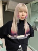 ホワイトブロンド×毛先design