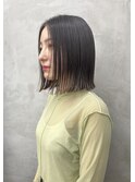 大人ボブ 前下がりボブ