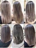 セミロングレイヤーバレイヤージュ2
