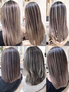 アッシュ 大宮店(Ash) セミロングレイヤーバレイヤージュ2