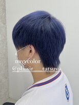 プレジールバイラファブリック(PLAISIR by LA FABRIQUE)&nbsp;PLAISIR/佐々木 ネイビーカラー ケアブリーチ メンズ 草加