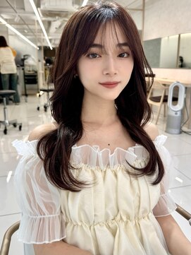 エジョン 三鷹店(Aejon) レイヤーロング/ヘルシースタイル/韓国ヘア/ベビーピンク/吉祥寺