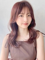 キリ 表参道(kyli) ##小顔前髪黒髪ボブワインレッドルフワンレンブルーカラー