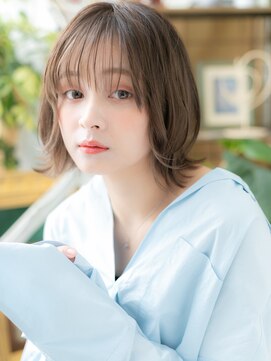 カバーヘア ブリス 戸田公園西口店(COVER HAIR bliss) シースルーバングくびレイヤー外ハネロブh3戸田公園20代30代40代