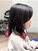 裾カラー×ケアブリーチ×赤好き×グラデ×色落ちかわいい