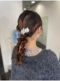 ［風花］編みおろし　玉ねぎヘアパーティースタイル