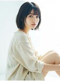 柔らかな透け感ボブ