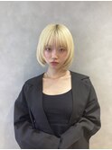 ミディアム暗めカラーデザインカラーフェイスフレーミング
