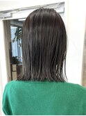栄ハイライト透明感耳掛けボブスタイル