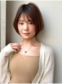 冬カラー◎30代40代50代小顔ふんわり丸みショートp上尾