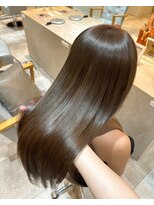 ザックジングウ 表参道(ZACC JINGU)&nbsp;矢野口の巻ける縮毛矯正×艶カラー【美髪矯正ストレート】