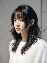 エイチ ウルフカット 大阪梅田(811)&nbsp;ハイライトクラゲヘアミニボブ成人式パーマミディアム裾カラー