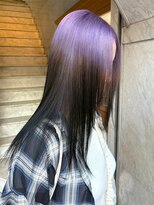 リアン(Lien)&nbsp;デザインカラー/ライトパープル×ブラック/ストレートヘア