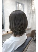 20代30代40代 大人ウルフボブ×艶感グレージュ