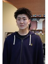 エディ(Edy) メンズスパイキーショートツイストスパイラルパーマ刈り上げ岡山