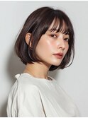 ミルクティーブロンド/ダークブルー/デジタルパーマ/大口新子安