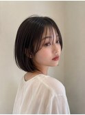 レイヤーボブ×地毛風縮毛矯正【酸性ストレート】