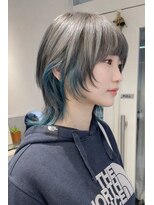 テトラ バイ ネオリーブ 横浜西口店(tetra by neolive)&nbsp;☆ウルフカットインナーカラーデザインカラーブリーチ横浜