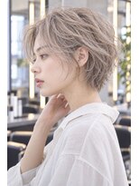 アーダーヘアサロン 森田店(ADER HAIR SALON)&nbsp;透明感ハイトーンの抜け感ウェットショート