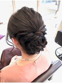 編み込みヘアアレンジ