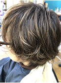 大人ボブ・メッシュ・パーマ