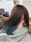 インナーカラー☆オーシャングリーン