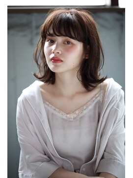 ルーク 立川(LUK) Lien☆外ハネスリークボブ×厚めバング×ダークアッシュ 立川