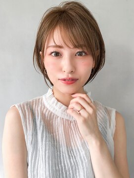 キリ 表参道(kyli) 小顔カットクールショート前下がりピンクベージュ大人かわいい