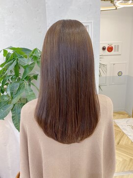 ロンドプランタン 恵比寿(Lond Printemps) ○重めロング オフィスヘアアラサーフォギーベージュ 美髪矯正