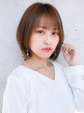 アグノス 青山(Agnos) ★30代40代50代イメチェンマロンベージュ前髪小顔Aラインボブ