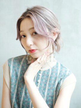 アルバム 銀座(ALBUM GINZA) ラグお団子_セシルカットココアブラウンフリンジウェーブ_47660