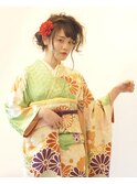 成人式 ヘアセット 着付け 振袖