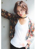 大人可愛い20代30代40代黒髪前下がりショートボブ丸みショート◎