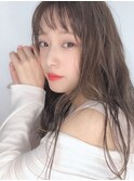フェミニンウェーブ小顔ロング