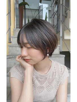 ロンド ストラーダ 心斎橋(Lond strada) ショート×ハイライト白髪ぼかし×マチルダボブ[心斎橋]