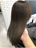 【Zina千早】うる艶髪/カーキグレージュ/ロブヘア/20代30代40代