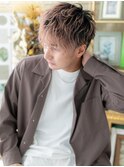 ハイトーンカラー外国人風ミディアムパーマ10代20代30代