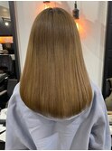 髪質改善×酸性ストレート×シルキーベージュ×ツヤ髪スタイル