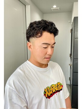 ヘアー アイス 御器所本店(HAIR ICI) ワイルドアップバングスキンフェードアイロンパーマ爽やか