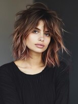 アルトリスト(Altruist Aging×HAIR&SPA)&nbsp;★ダークアッシュ大人ガーリーボブ着物ミディアムレイヤーカット