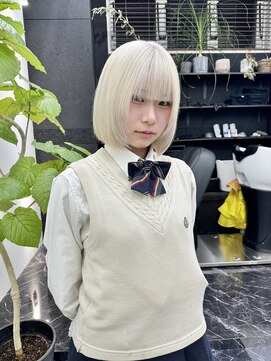 チュダック(ChuDuck) 韓国風《ホワイト》ハイトーン/ケアブリーチ/ダブルカラー